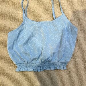 Glam Sky Blue Strappy Top